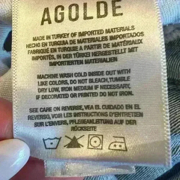 Agolde Riley jeans size 27, distressed, destroyed, EUC, denim - Picture 13 of 14